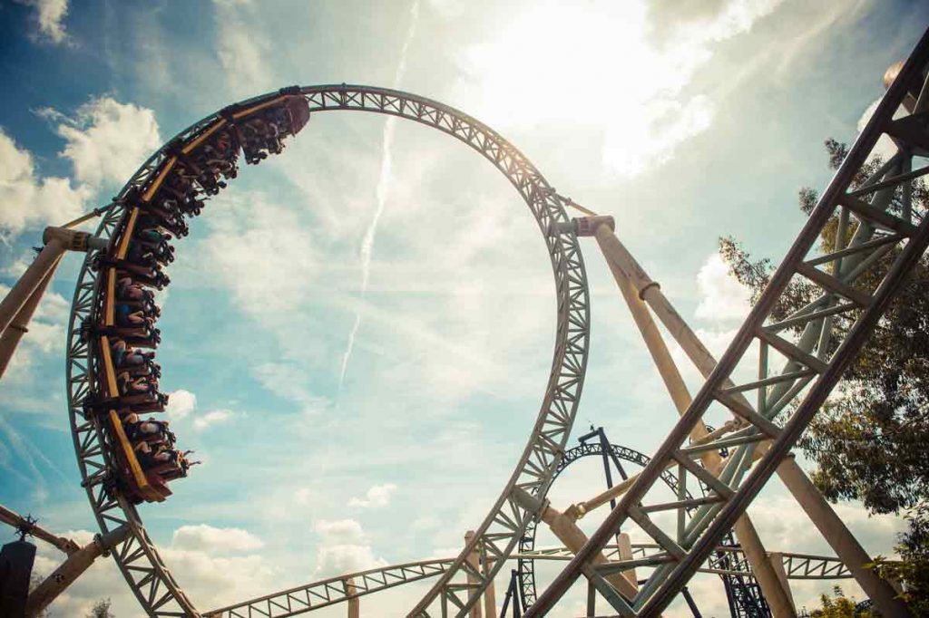 Colossus at Thorpe Park, one of the best theme parks in the UK.